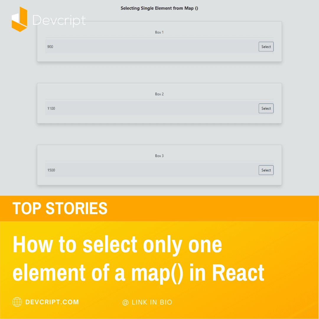 How to select only one element of a map() in React