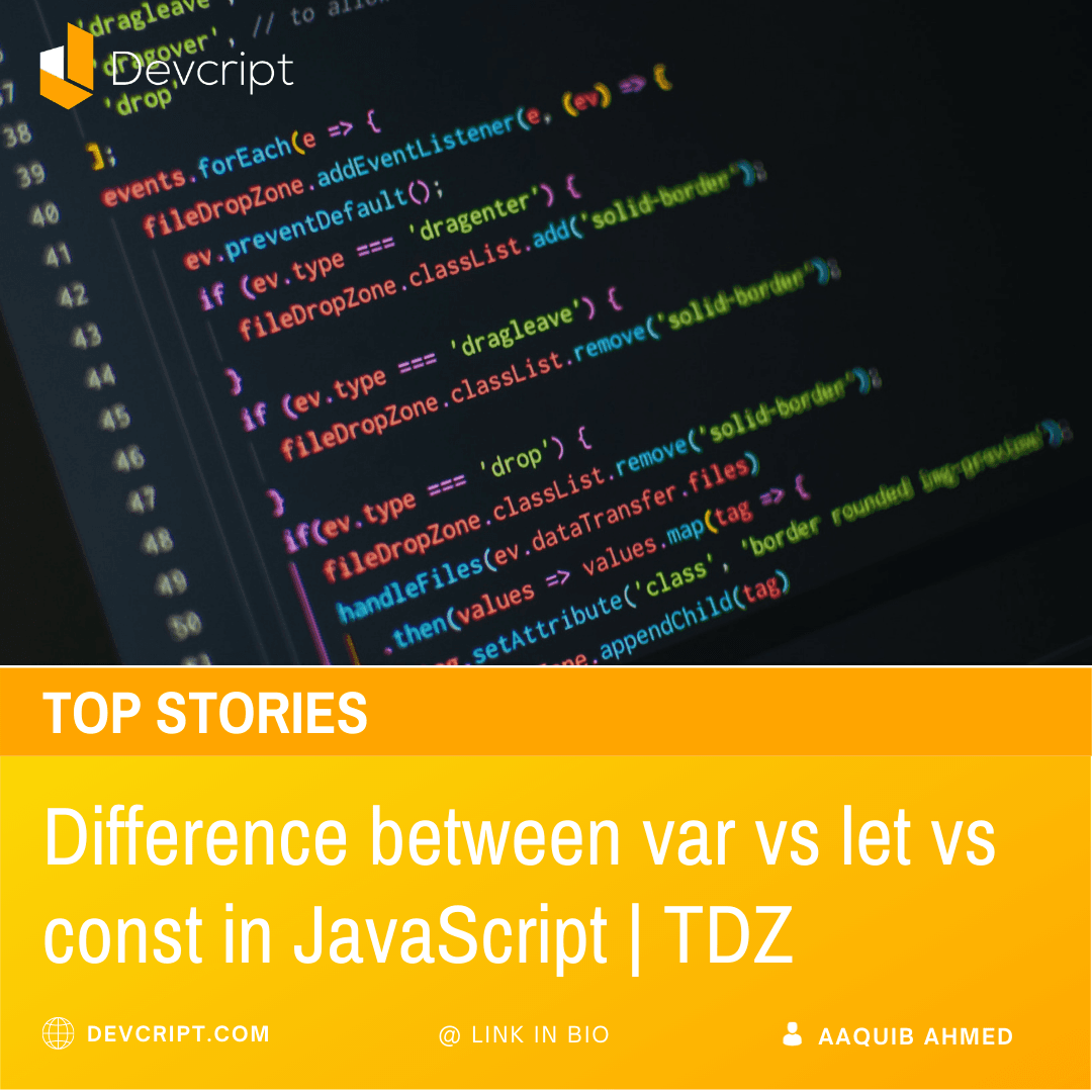 Difference between var vs let vs const in JavaScript | TDZ
